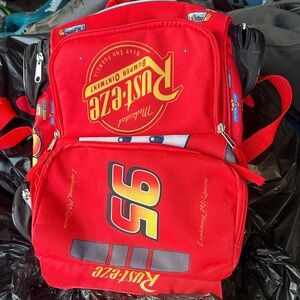 Lightning McQueen Disney back pack Red Backpack slightly used